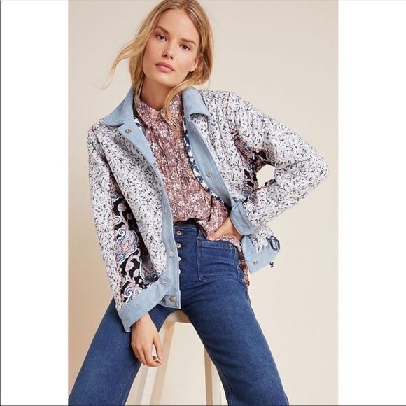 BlankNYC Reversible Denim-Trimmed Patchwork Jacket - Picture 2 of 6